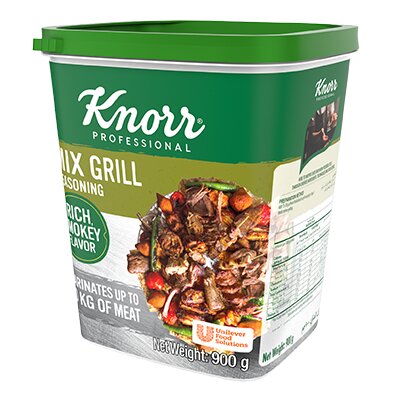Knorr Professional Mix Grill Seasoning (6x900g) - Knorr Seasoning Range is made of natural spices, herbs and vegetables